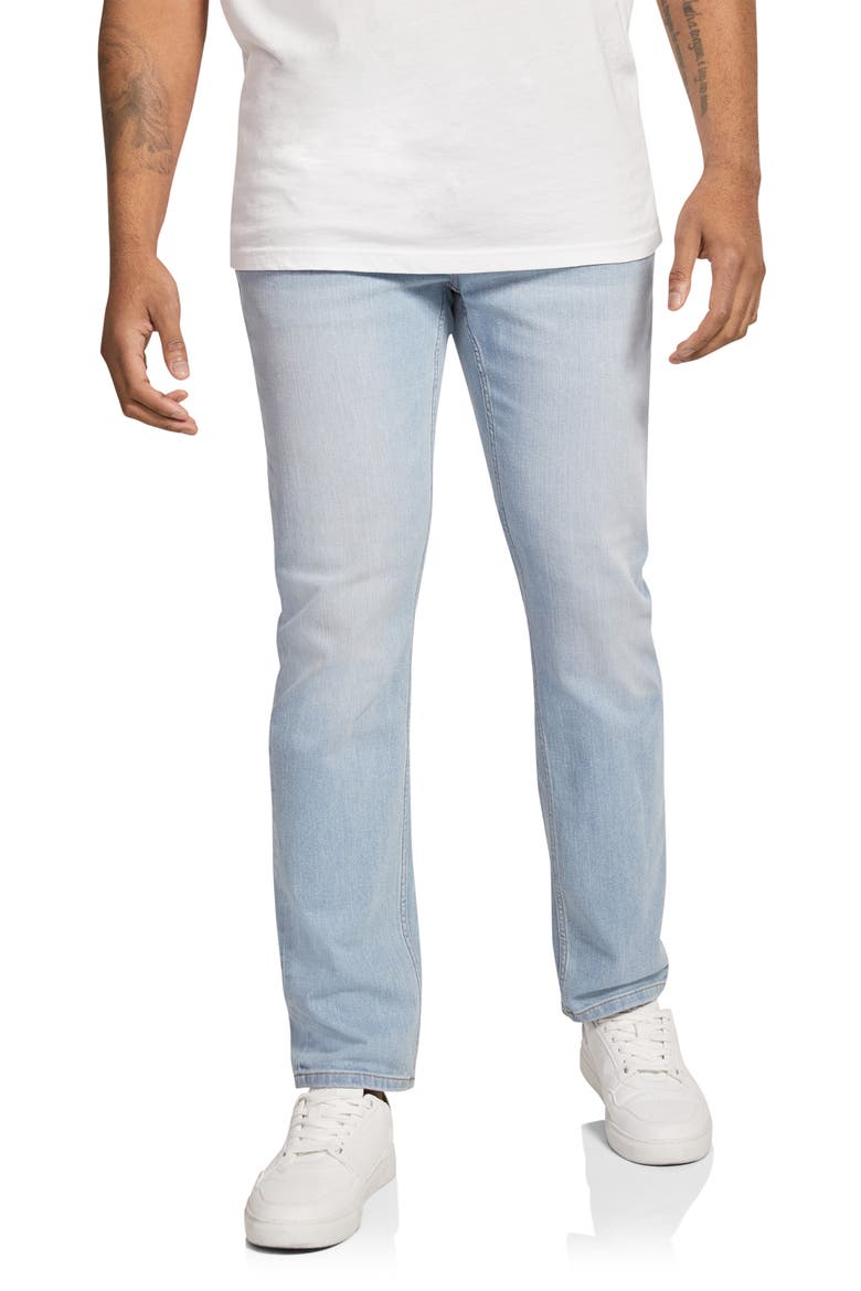 Ronnie Tapered Fit Stretch Jeans, Main, color, LIGHT WASH