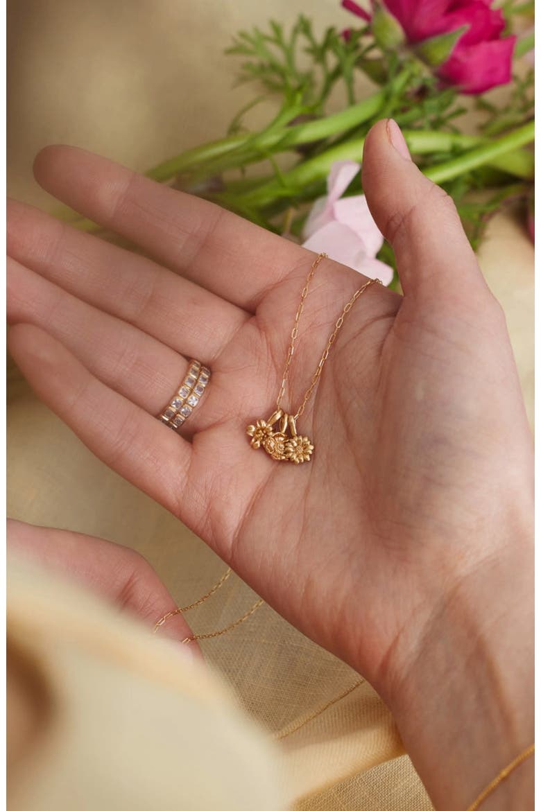 Birth Flower Charm, Alternate, color, October - Silver