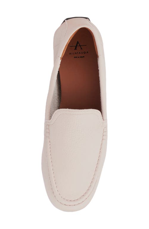 Aquatalia Qaitlin Moc Toe Slip-on Shoe In Stone