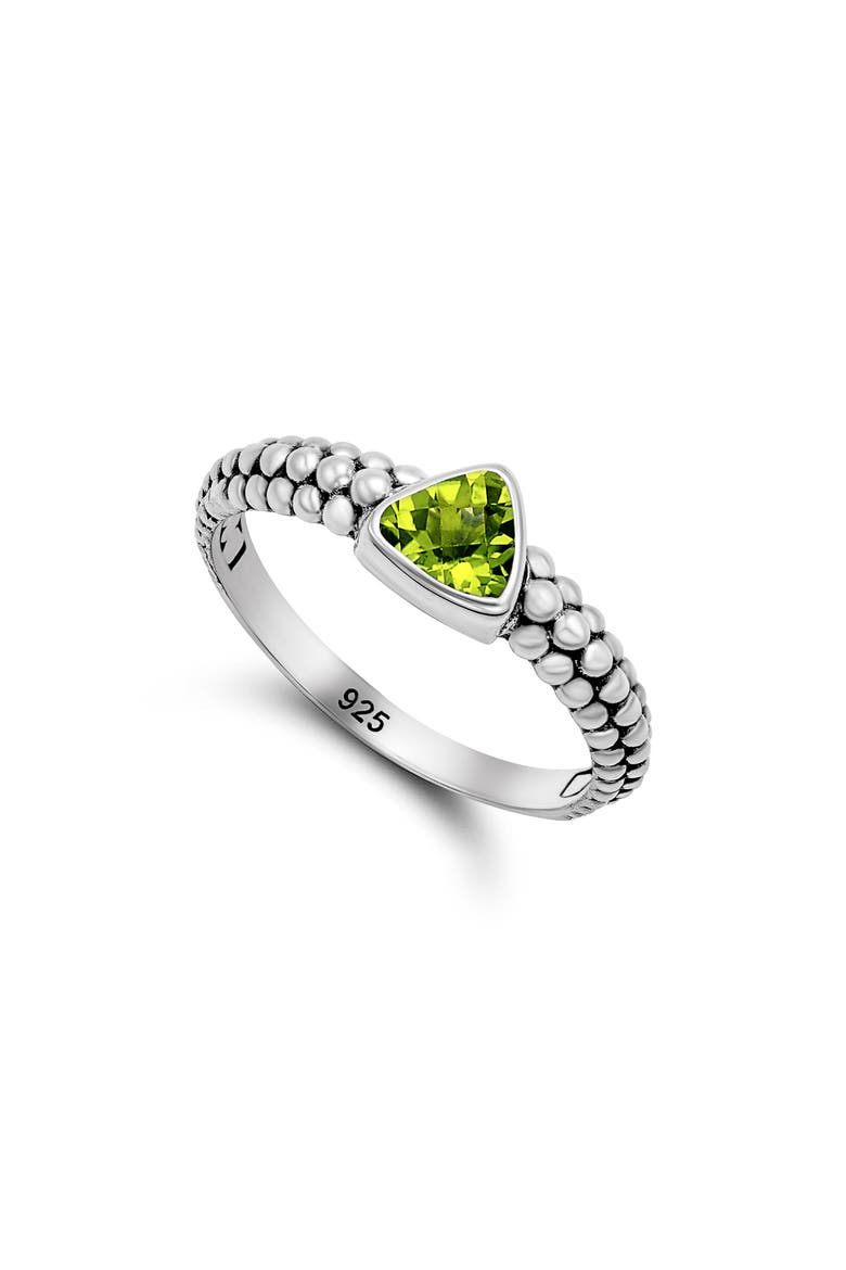 Stone Trillion Ring, Main, color, GREEN