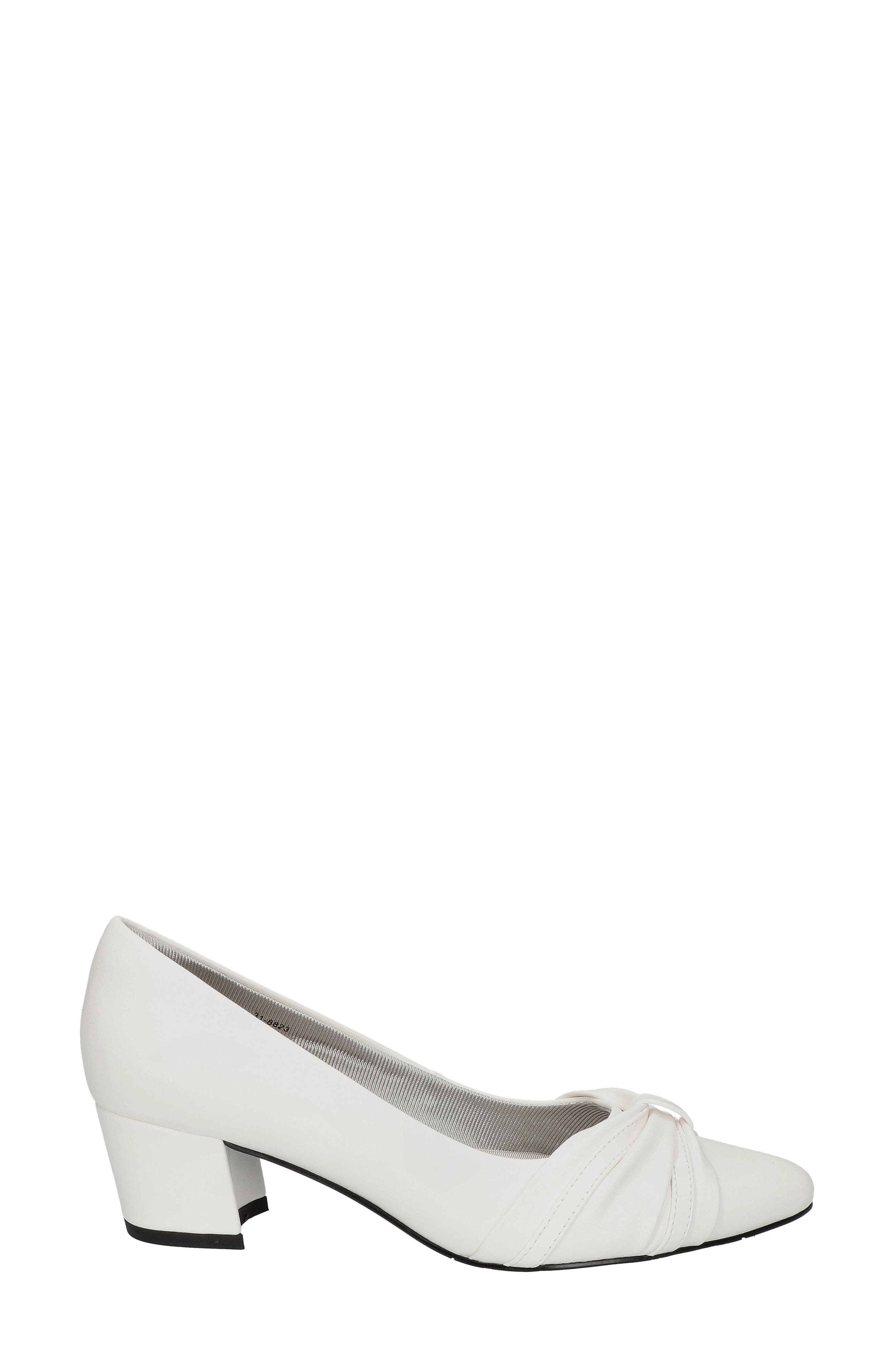 EASY STREET Millie Ruched Pump, Alternate, color, White