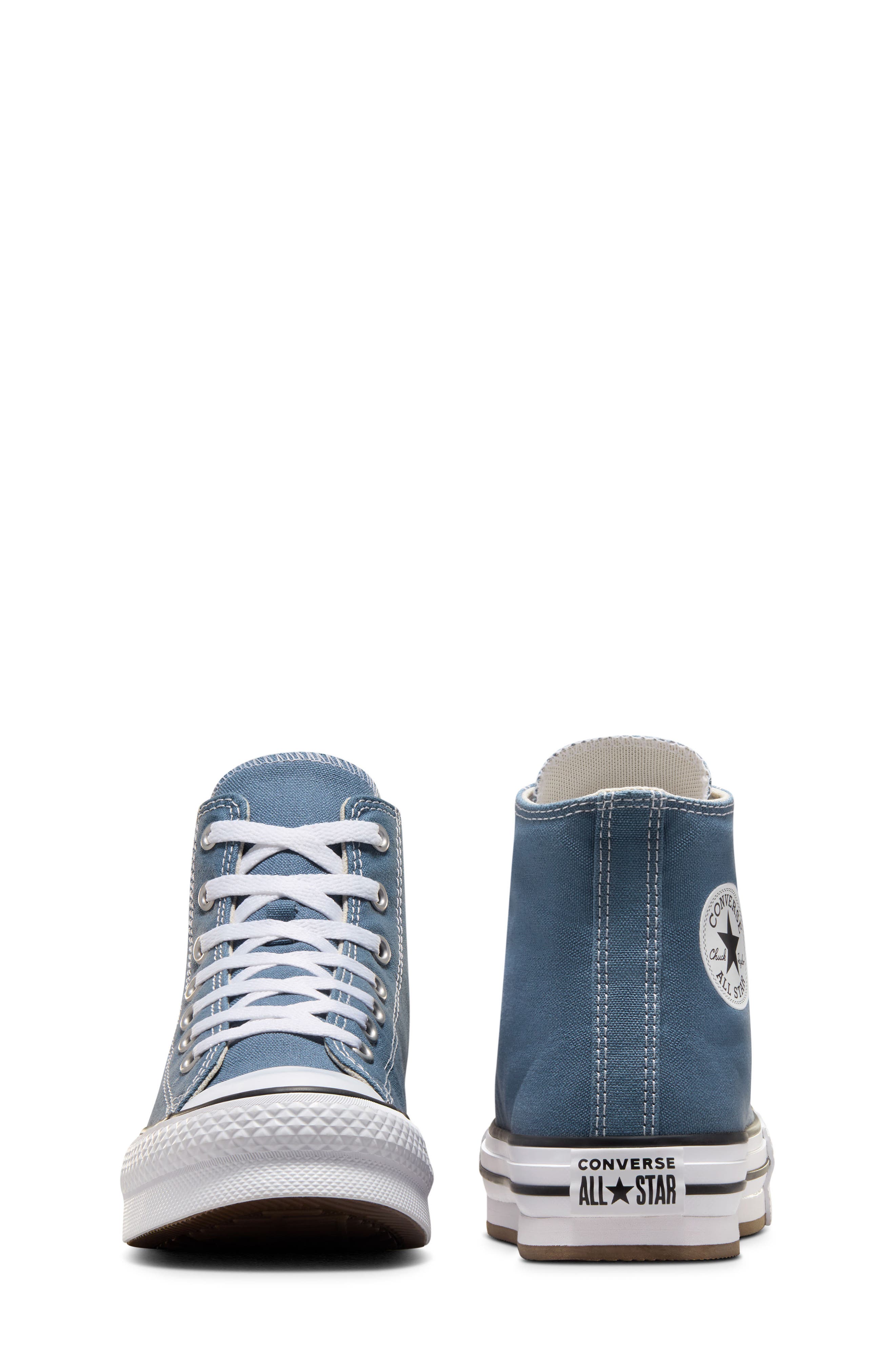Converse Kids' Chuck Taylor All Star EVA Lift Canvas High Top Platform Sneaker, Alternate, color, Lakeside Blue