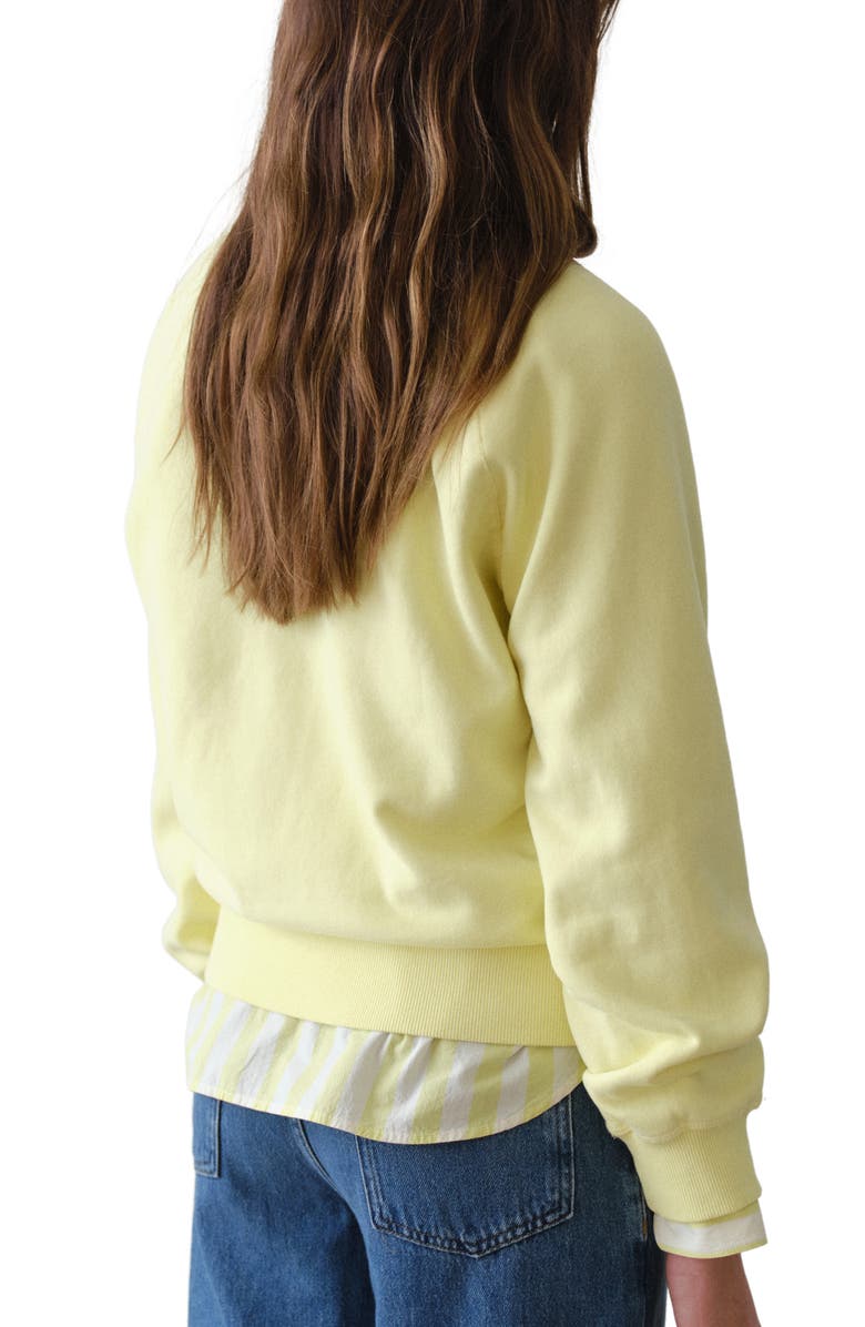 Marine Layer Cloud 9 Fleece Reversible Sweatshirt, Alternate, color, Citron