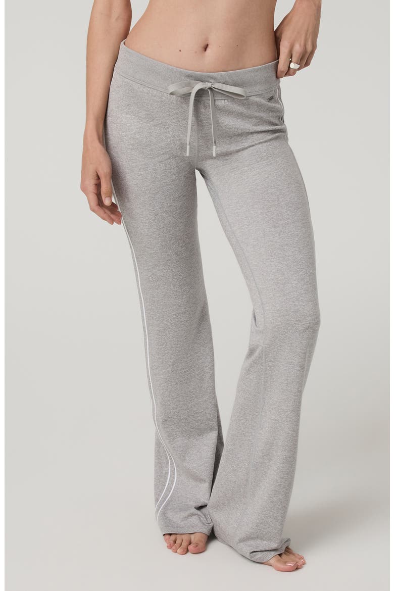 Halo Slim Flare Retro Pants, Main, color, PALE GREY HEATHER