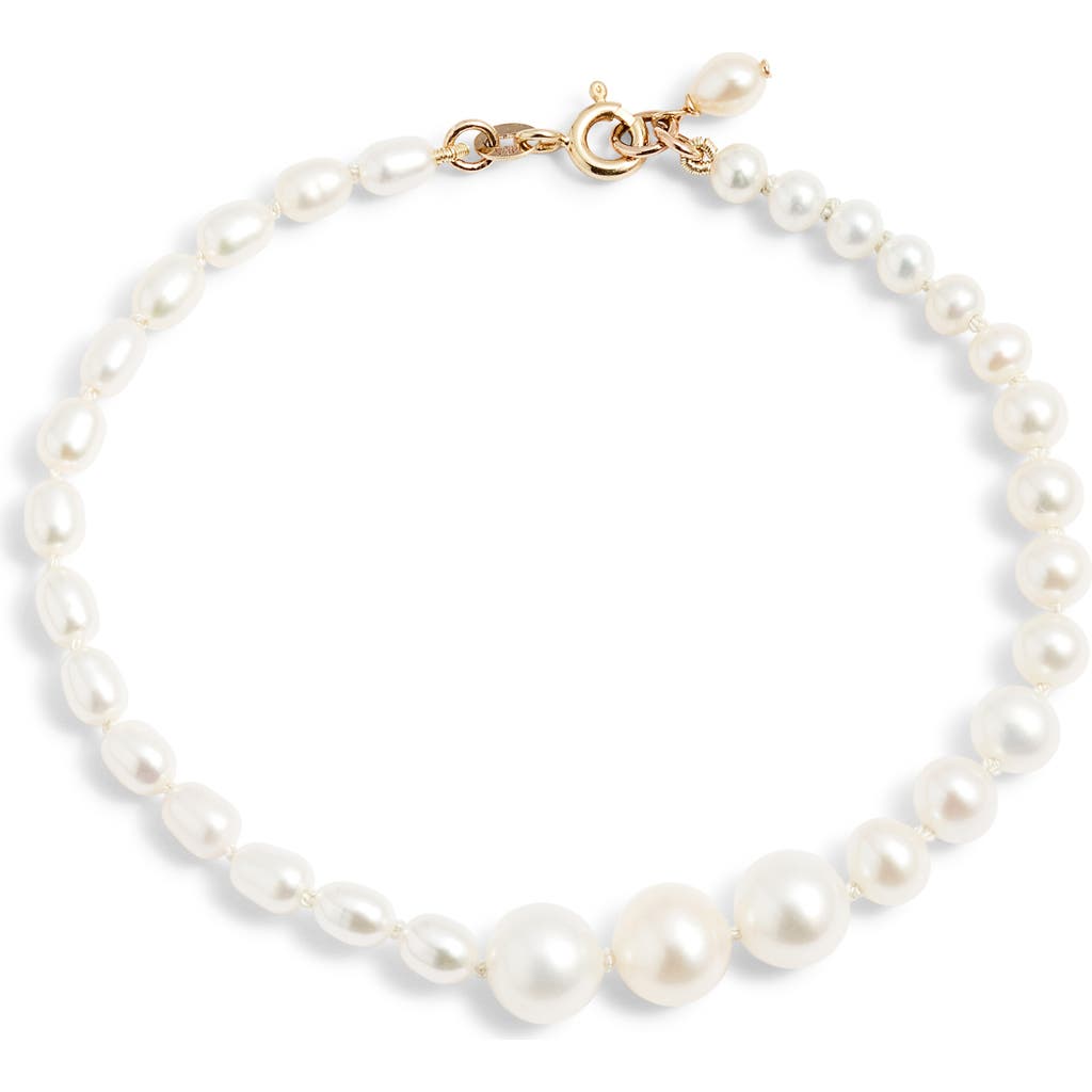 POPPY FINCH POPPY FINCH GRADUATED CULTURED PEARL BRACELET