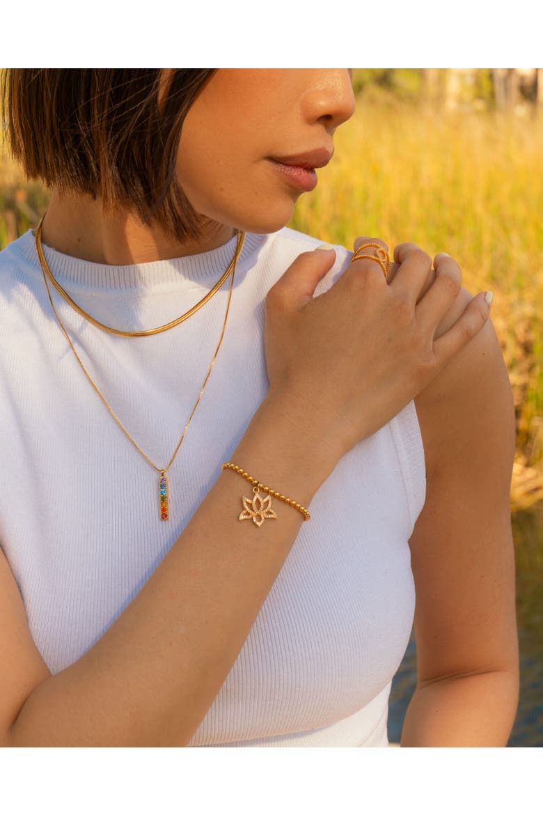 Illuminate Lotus Bracelet, Alternate, color, Gold