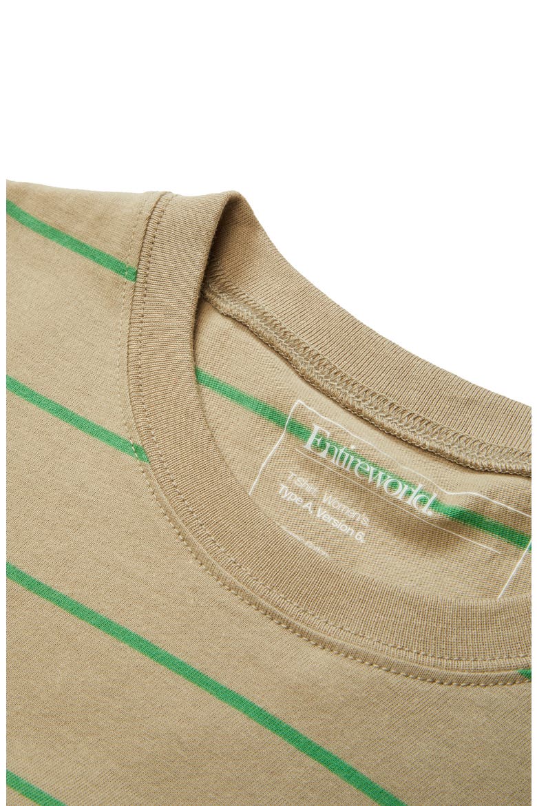 Type A Version 6 Stripe Tiny Tee (Nordstrom Exclusive), Alternate, color, KHAKI GREEN
