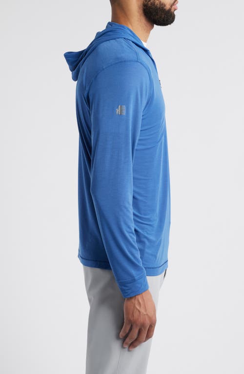 Johnnie-o Welsey Performance Half Zip Hoodie In Lake