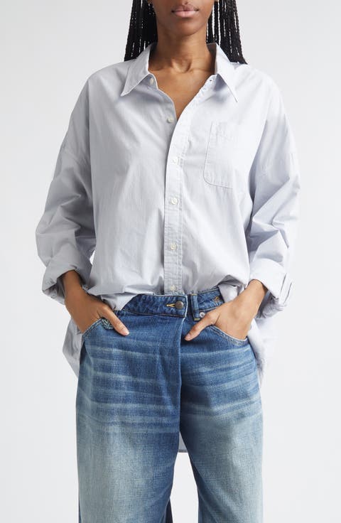 Oversize Oxford Button-Up Shirt