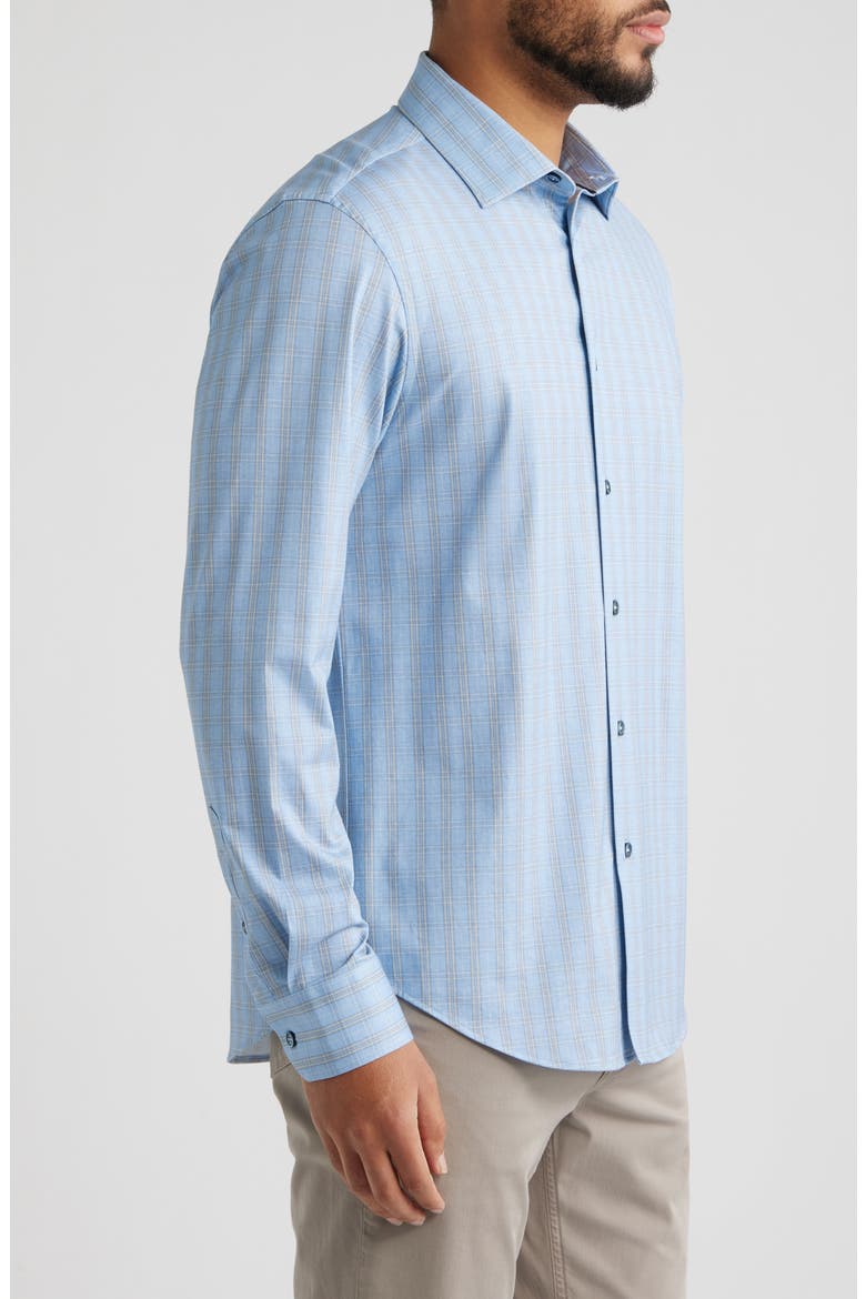 James OoohCotton® Plaid Button-Up Shirt, Alternate, color, AIR BLUE