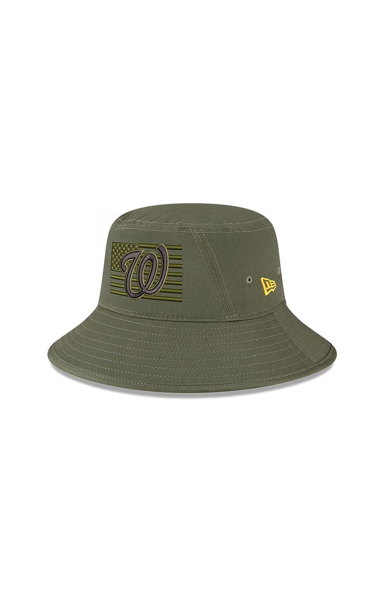 New Era Men's New Era Green Washington Nationals 2023 Armed Forces Day Bucket Hat, Main, color,