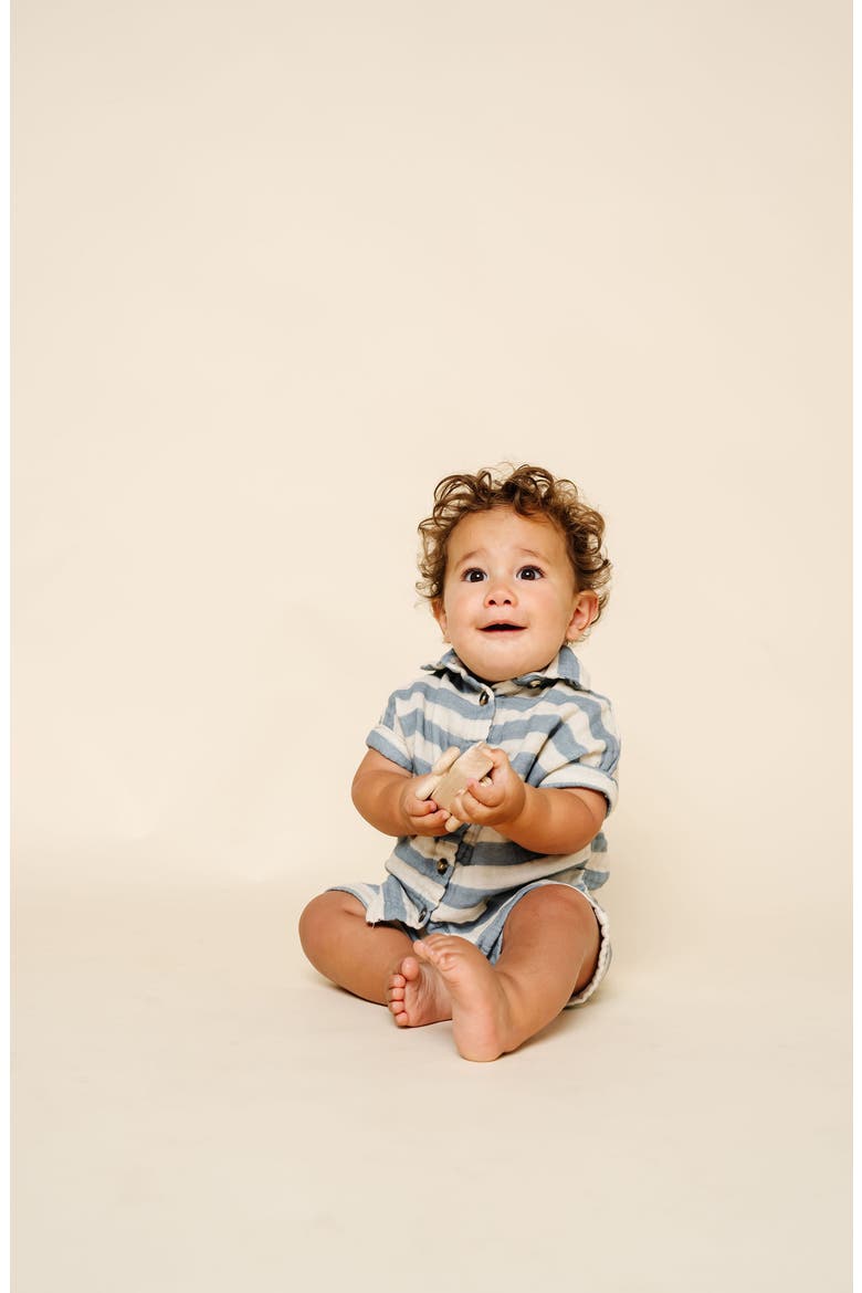 Cloud Cotton Muslin Button-Up Shirt & Shorts Set, Alternate, color, LINCOLN