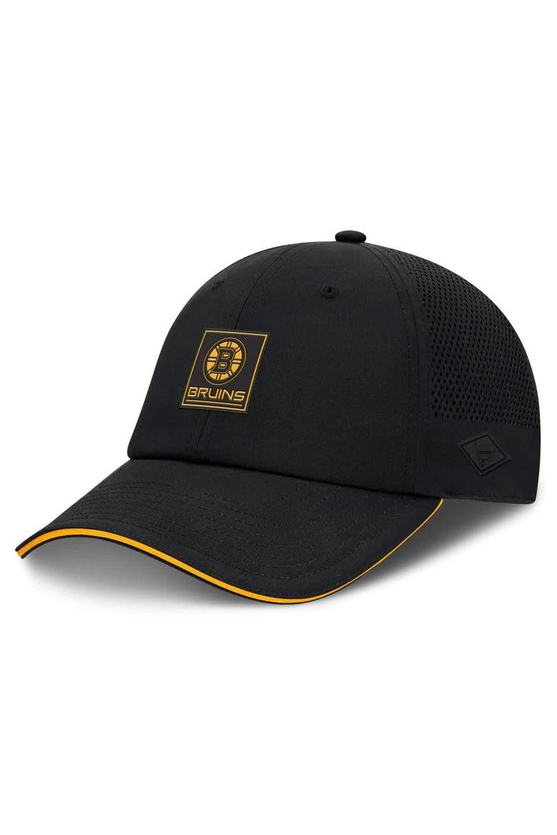 Men's Fanatics Black Boston Bruins Driver Adjustable Hat, Main, color, Black