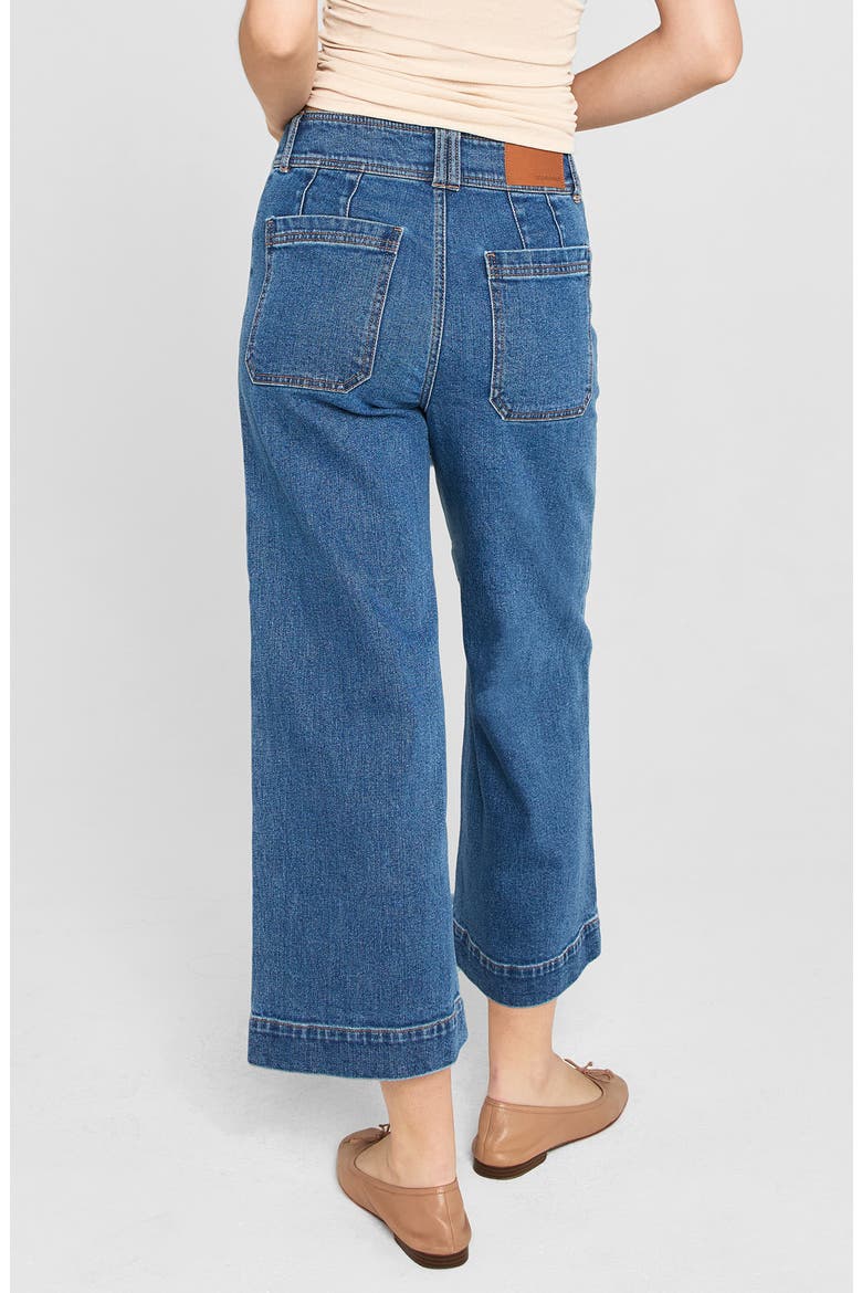 Gemma Cruise High Waist Crop Wide Leg Jeans, Alternate, color, BLUE