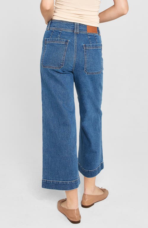 Unpublished Gemma Cruise High Waist Crop Wide Leg Jeans In Blue