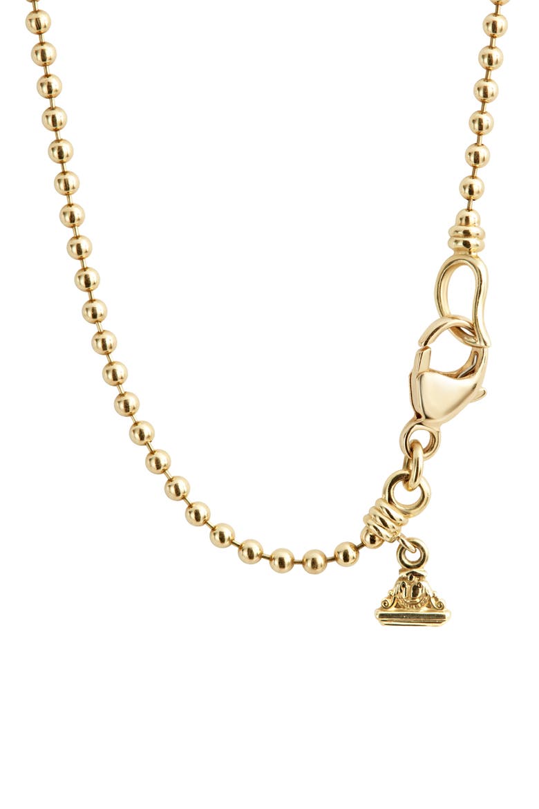 Caviar Gold Ball Pendant Necklace, Alternate, color, GOLD