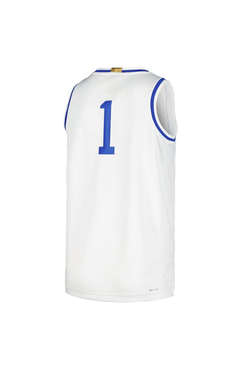 Nike Men's Nike White #1 Kentucky Wildcats Limited Retro Jersey, Alternate, color,