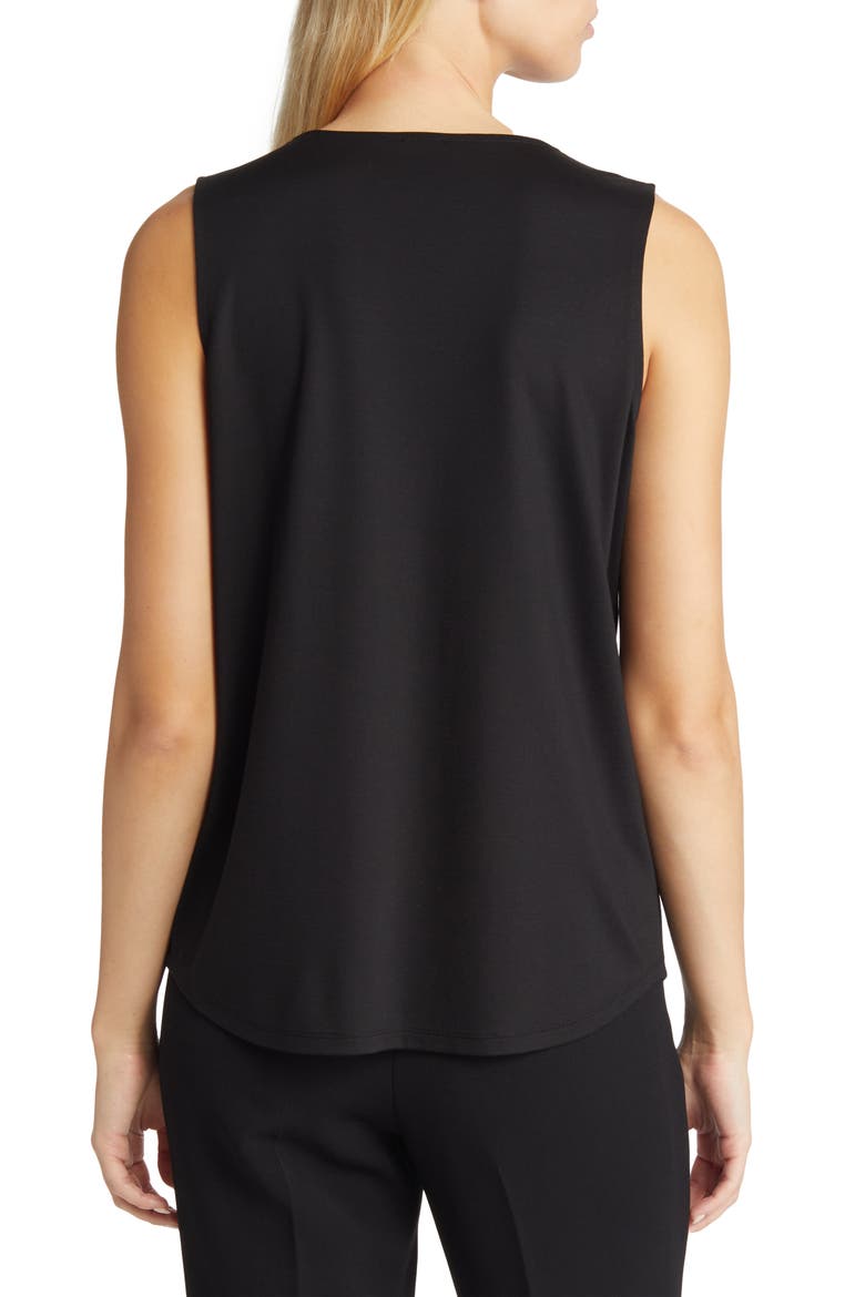 Harmony Pleat Neck Shell, Alternate, color, ANNE BLACK