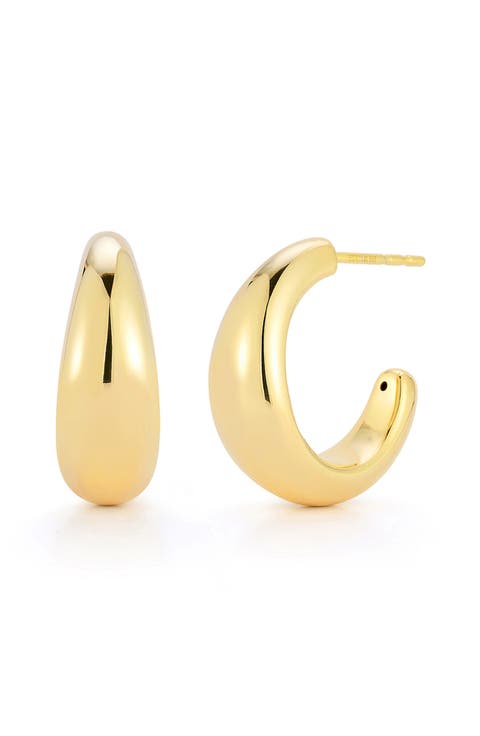 Large Dome Hoop Earrings