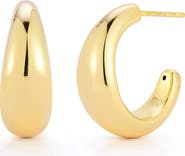 EF Collection Large Dome Hoop Earrings