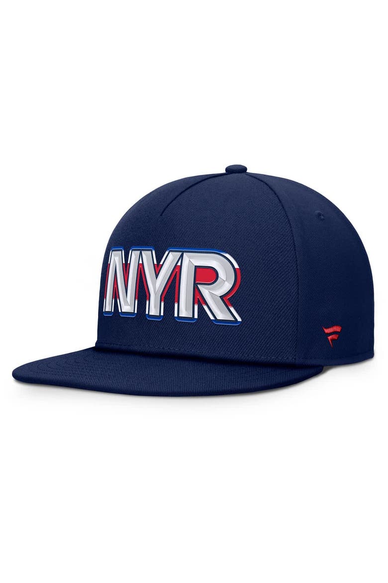 Men's Fanatics Navy New York Rangers Authentic Pro Rink Team Code Snapback Hat, Alternate, color, Navy