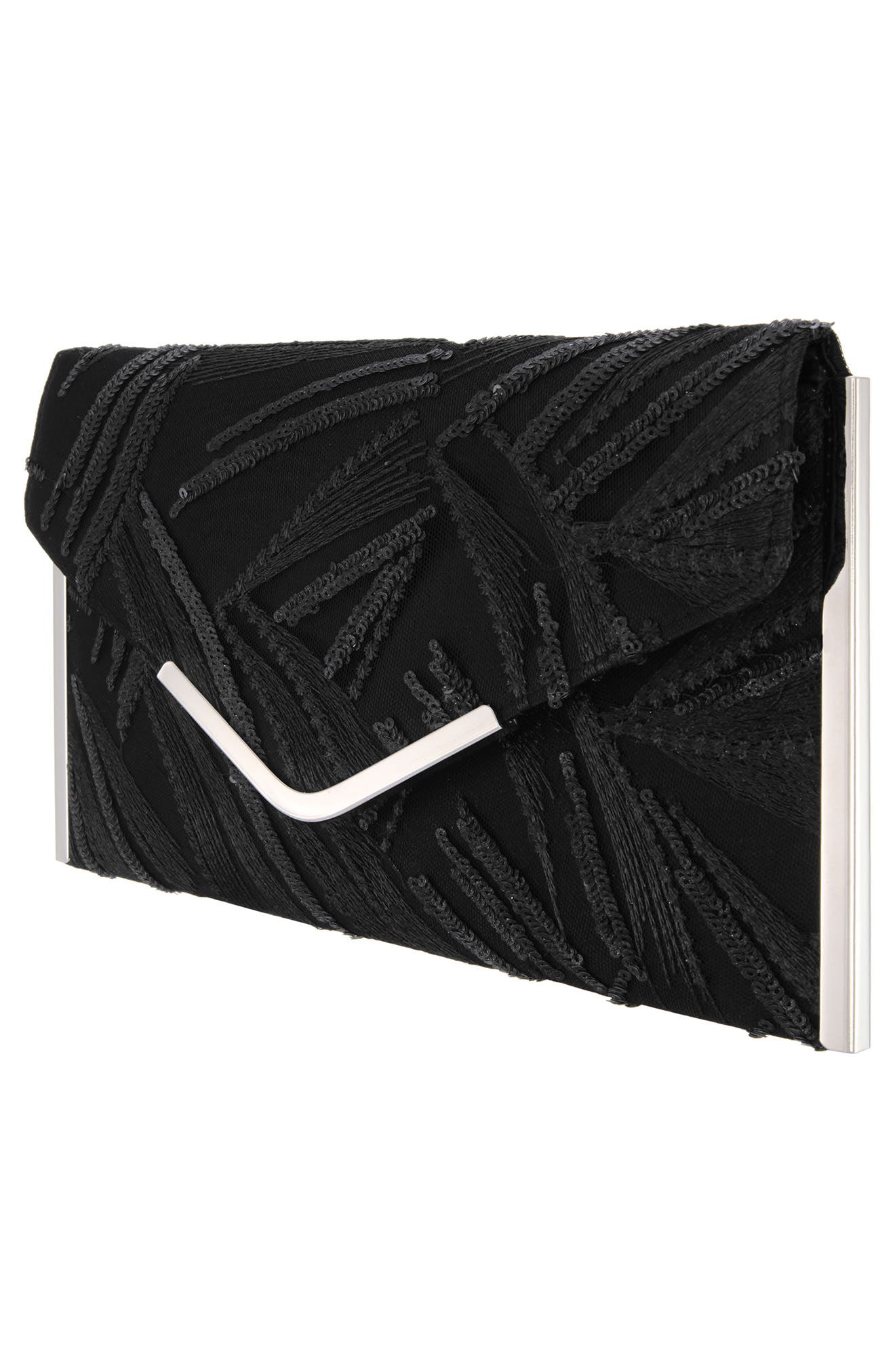 Nina Embroidery Envelope Clutch Bag, Alternate, color, 