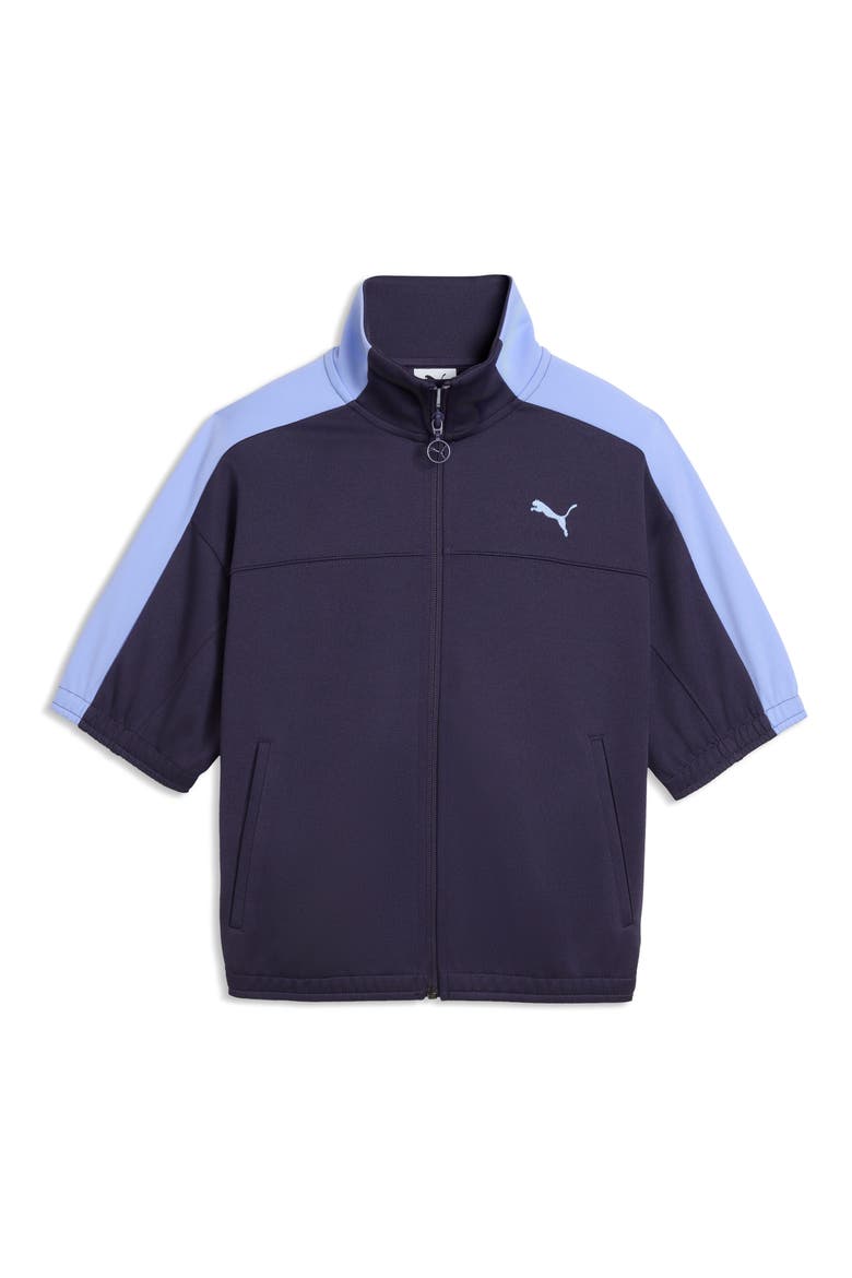 T7 Short Sleeve Track Jacket, Alternate, color, DEEP PLUM