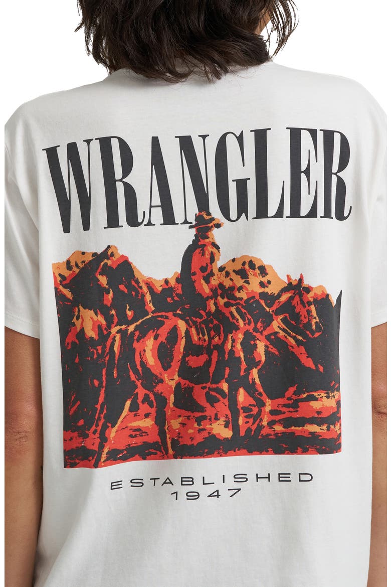 Cowboy Logo Graphic T-Shirt, Alternate, color, WORN WHITE
