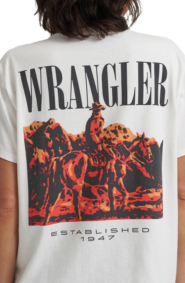 Wrangler Cowboy Logo Graphic T-Shirt, Alternate, color, Worn White