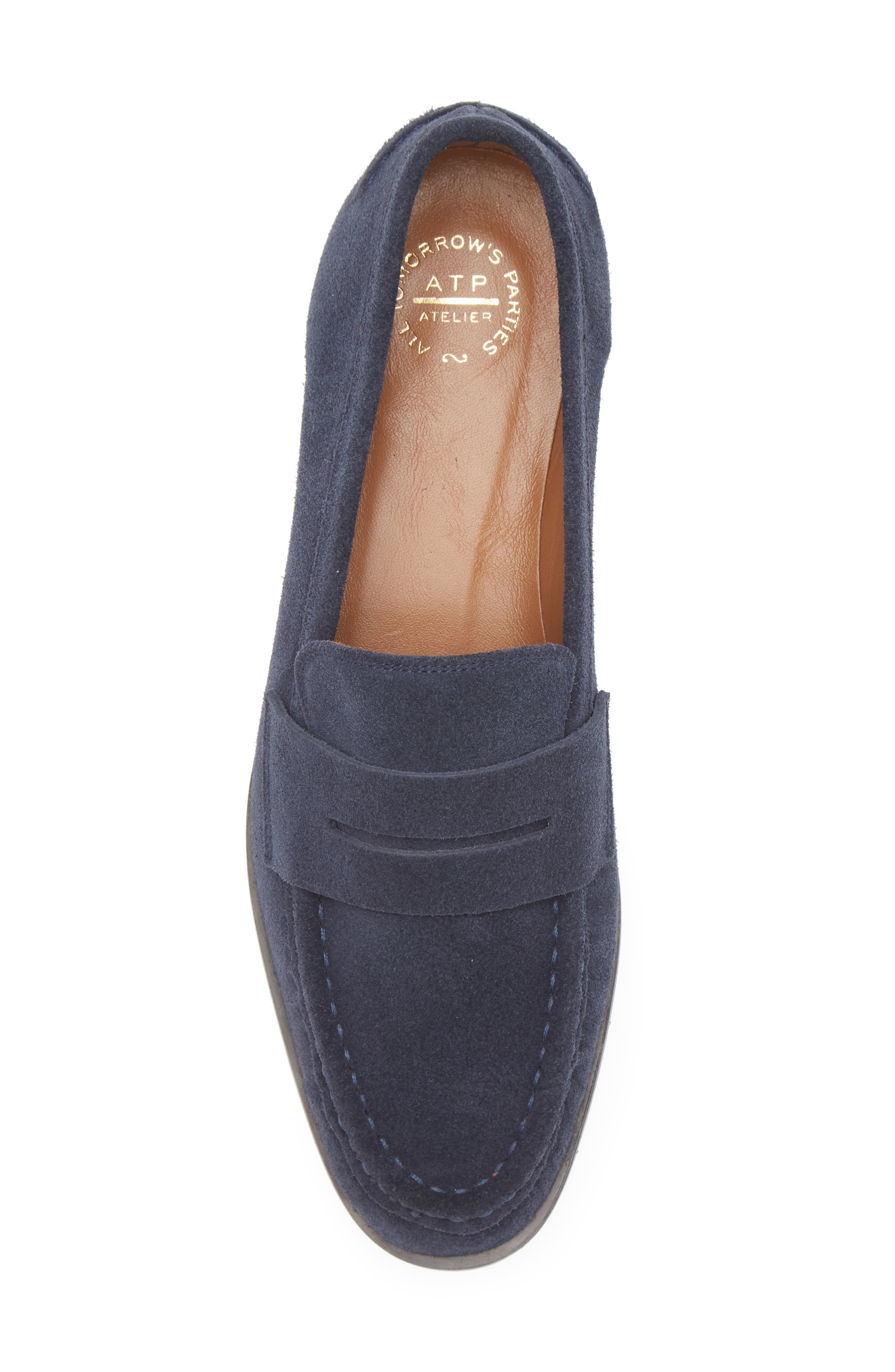 ATP ATELIER Airola Penny Loafer, Alternate, color, Mirtillo