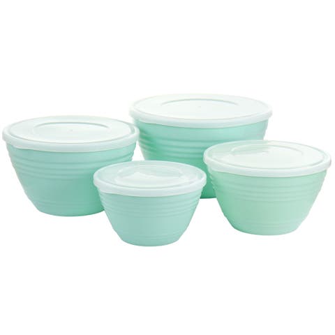 Plastic Bowl Set 8 piece with Lids