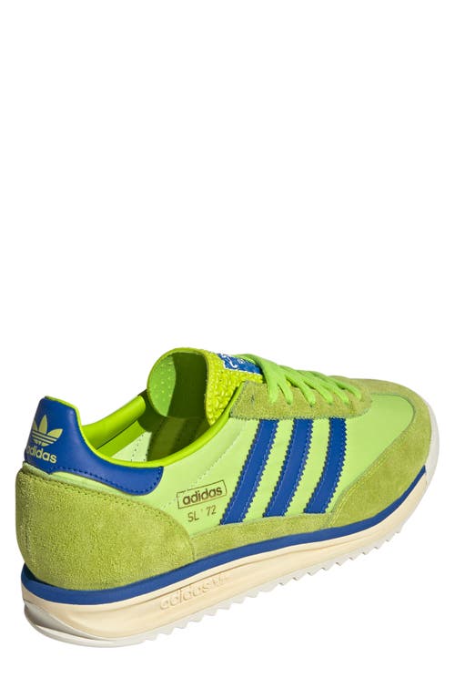 Shop Adidas Originals Adidas Gender Inclusive Sl 72 Rs Sneaker In Solar Slime/royal Blue/lime