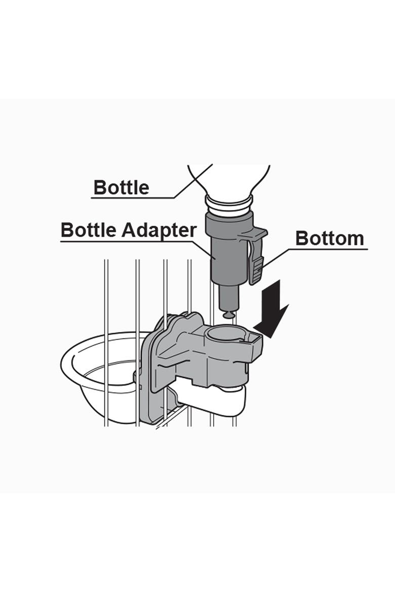 Pet Water Rehydration Station, Gravity Fed Pet Water Station, includes Bottle and Dish, Alternate, color, Multicolored