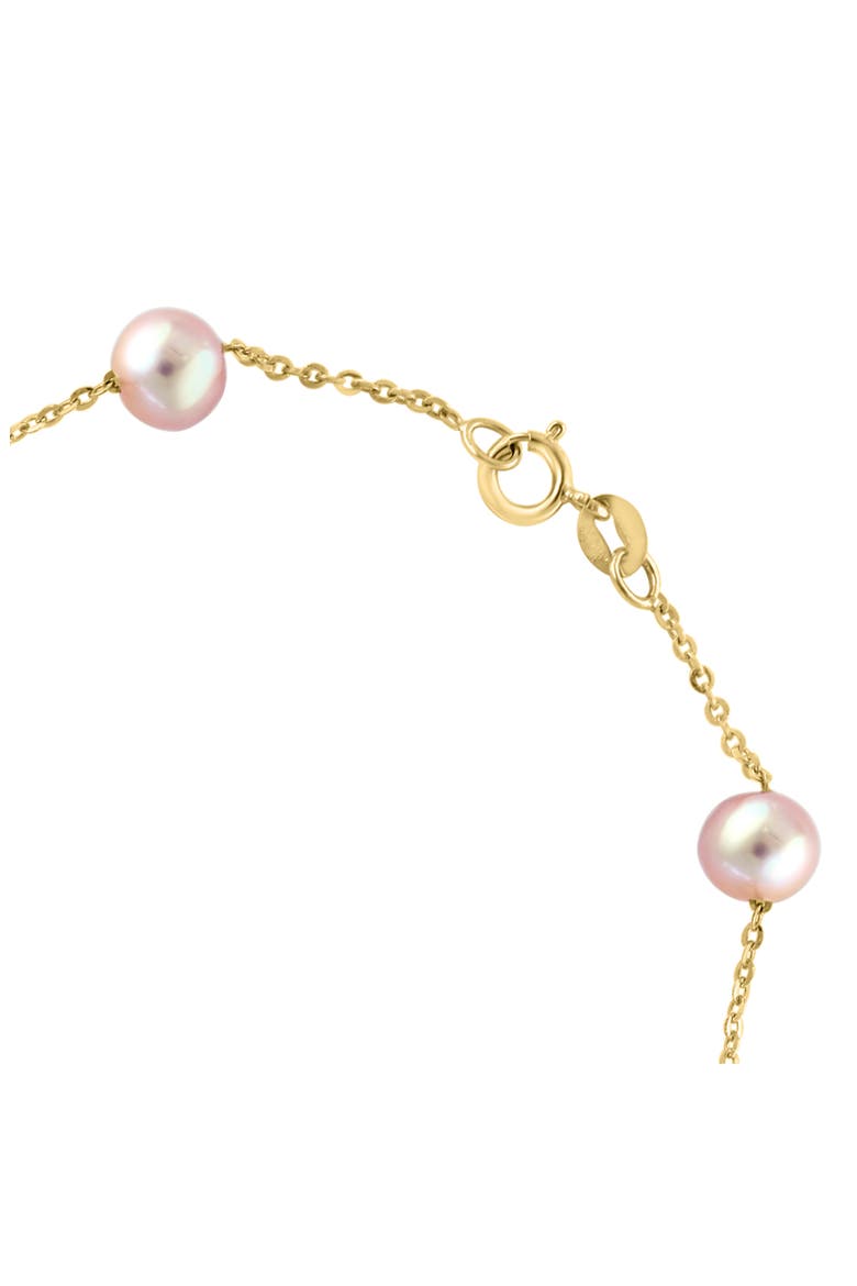 14K Rose Gold Pink Freshwater Pearl Bracelet, Alternate, color, PINK