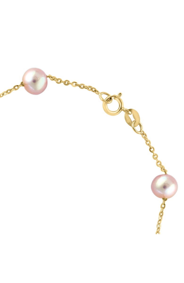 EFFY 14K Rose Gold Pink Freshwater Pearl Bracelet, Alternate, color, Pink