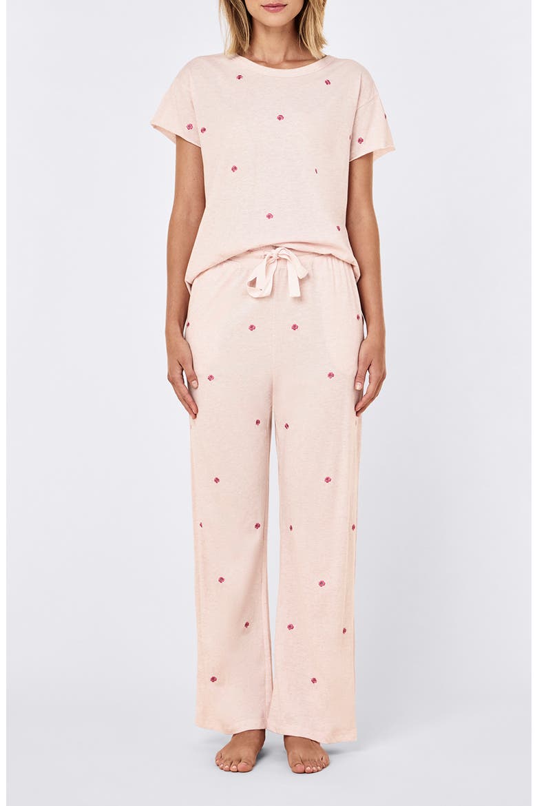 Jada Boxy Organic Cotton Pajamas, Main, color, PETAL PINK
