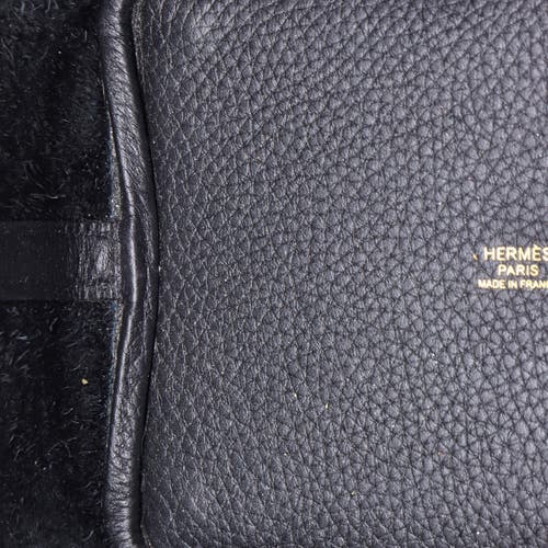 Pre-owned Hermes Hermes Picotin Lock Bag Clemence Pm In Black