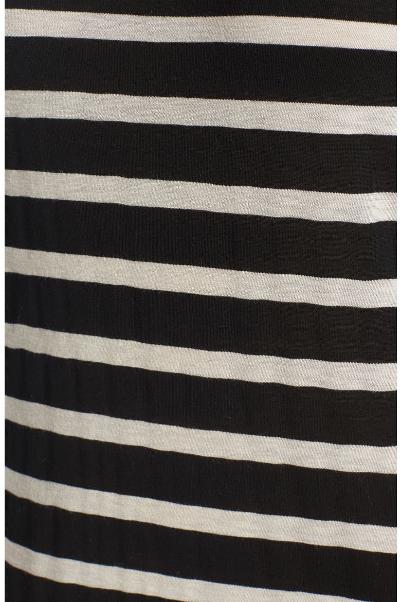 by Graham & Spencer Stripe Bell Sleeve Dress, Alternate, color, BLACK/ CREAM