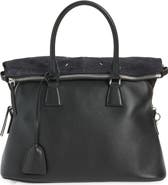 Maison Margiela Medium 5AC Soft Leather & Canvas Top Handle Bag