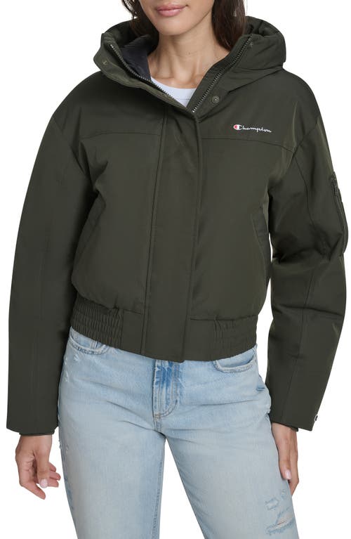 Champion Crop Ski Bomber Jacket In Green