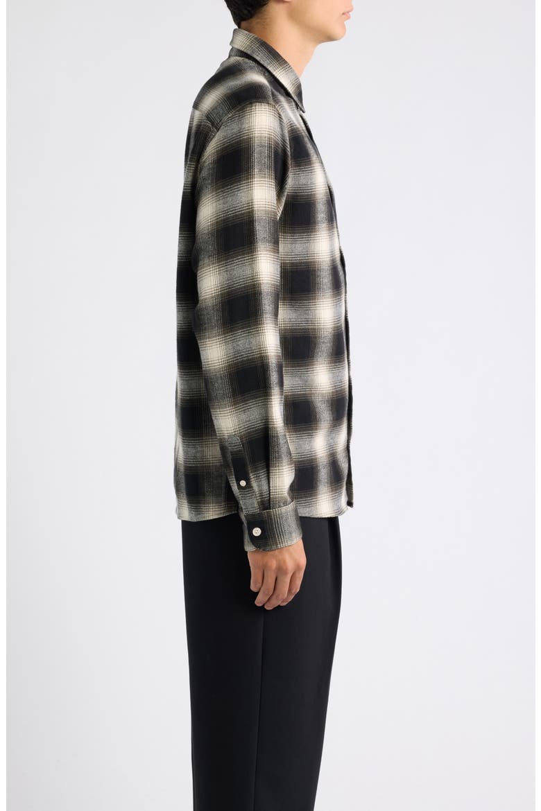 Baseline Shadow Check Cotton Button-Up Shirt, Alternate, color, WILD GREEN