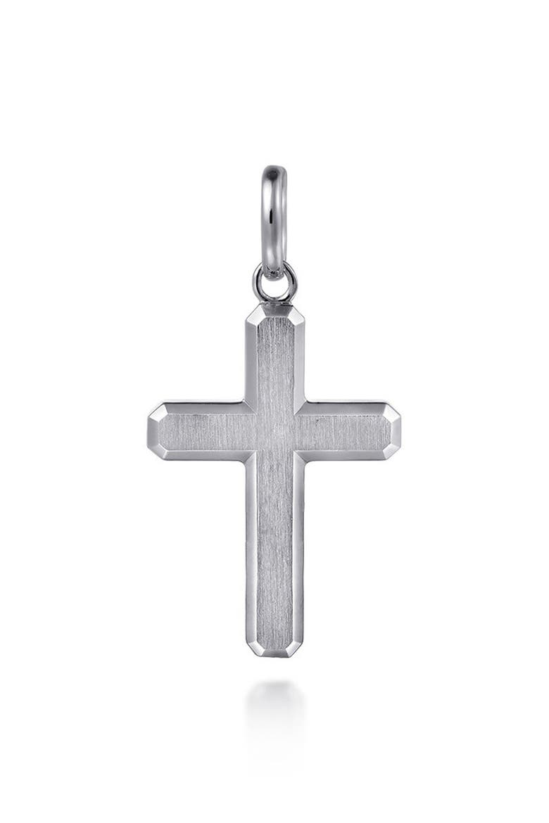 Men's Sterling Silver Cross Pendant, Main, color, STERLING SILVER