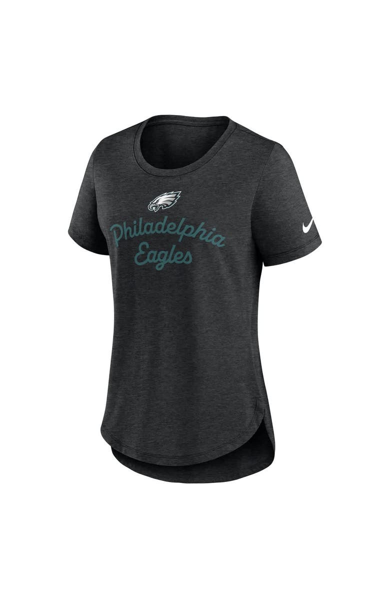 Nike Women's Nike Black Philadelphia Eagles Script Tri-Blend T-Shirt, Alternate, color, Black