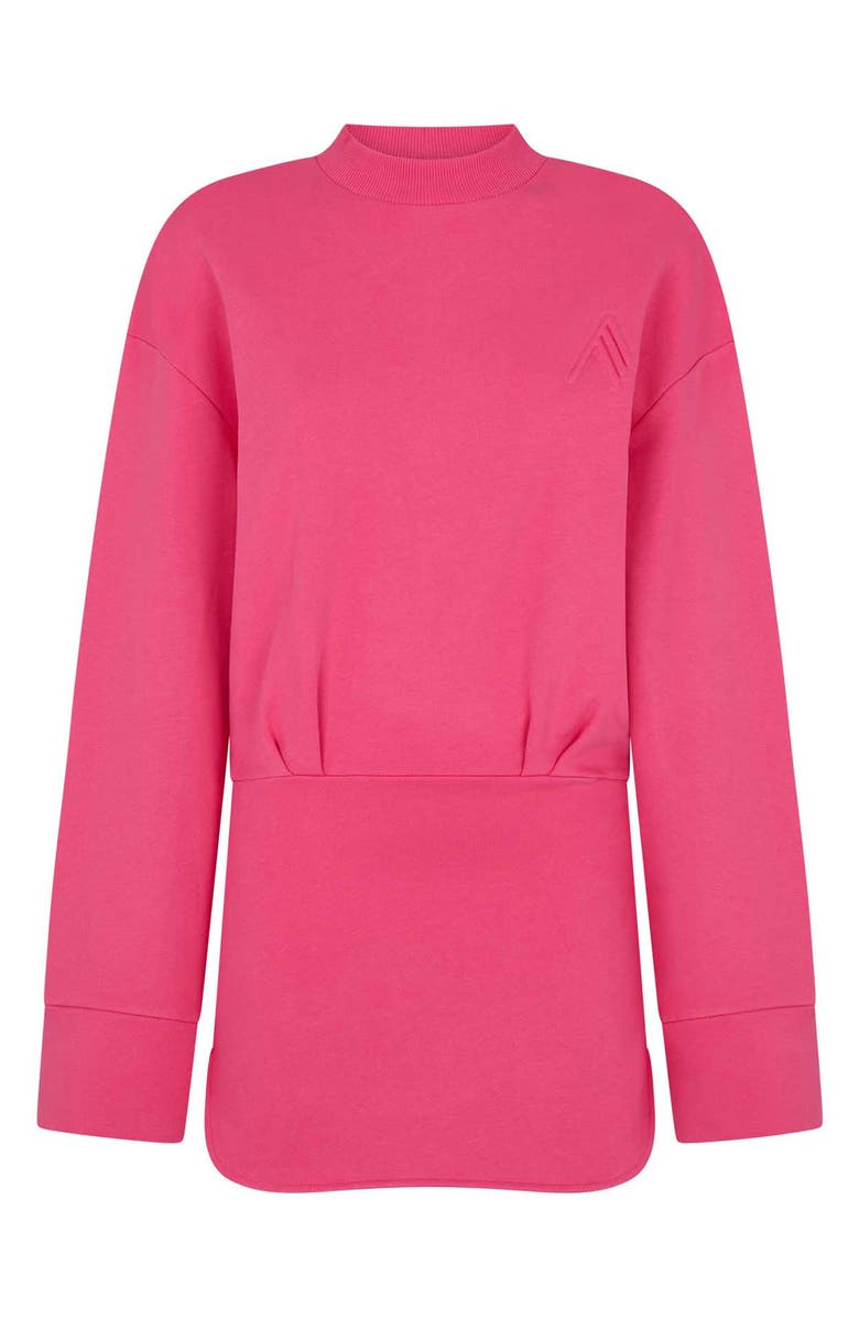 The Attico Palmer Long Sleeve Cotton Fleece Minidress, Alternate, color,