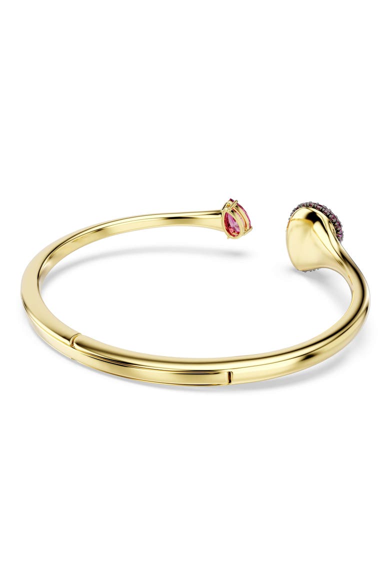 Sublima Crystal Open Bangle, Alternate, color, RED WITH GOLD