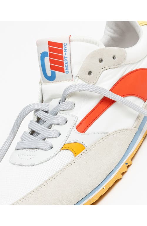 Oncept Montreal Leather Sneaker In White/retro Red