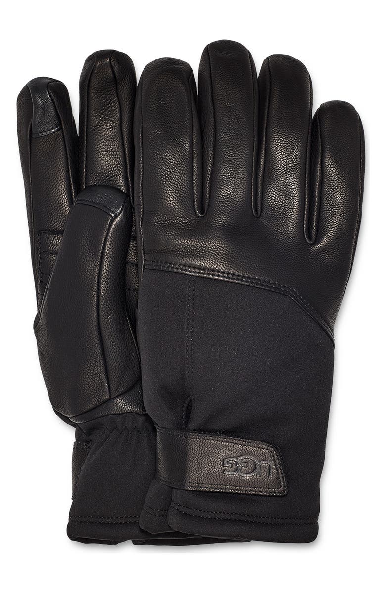 UGG<sup>®</sup> Faux Fur Lined Leather Gloves, Alternate, color, 
