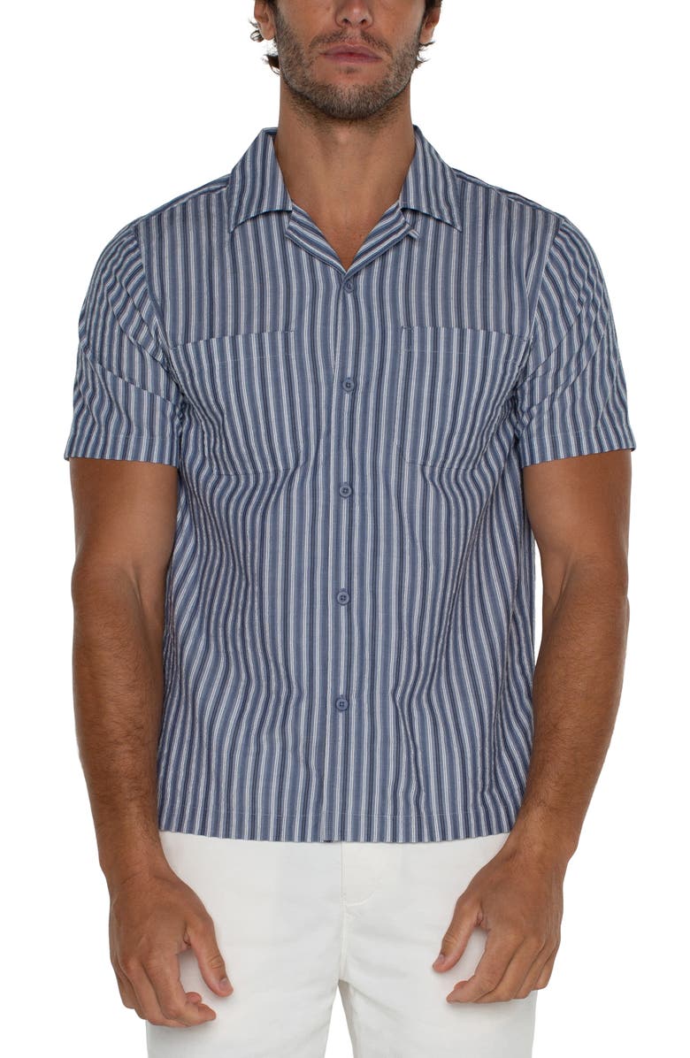 Liverpool Los Angeles Stripe Camp Shirt, Main, color, 