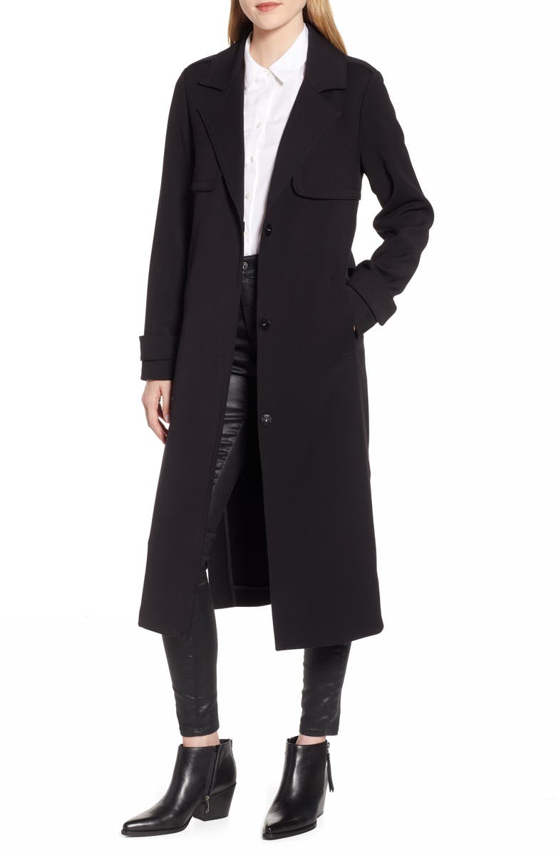 Kenneth Cole New York Ponte Trench Coat, Main, color,