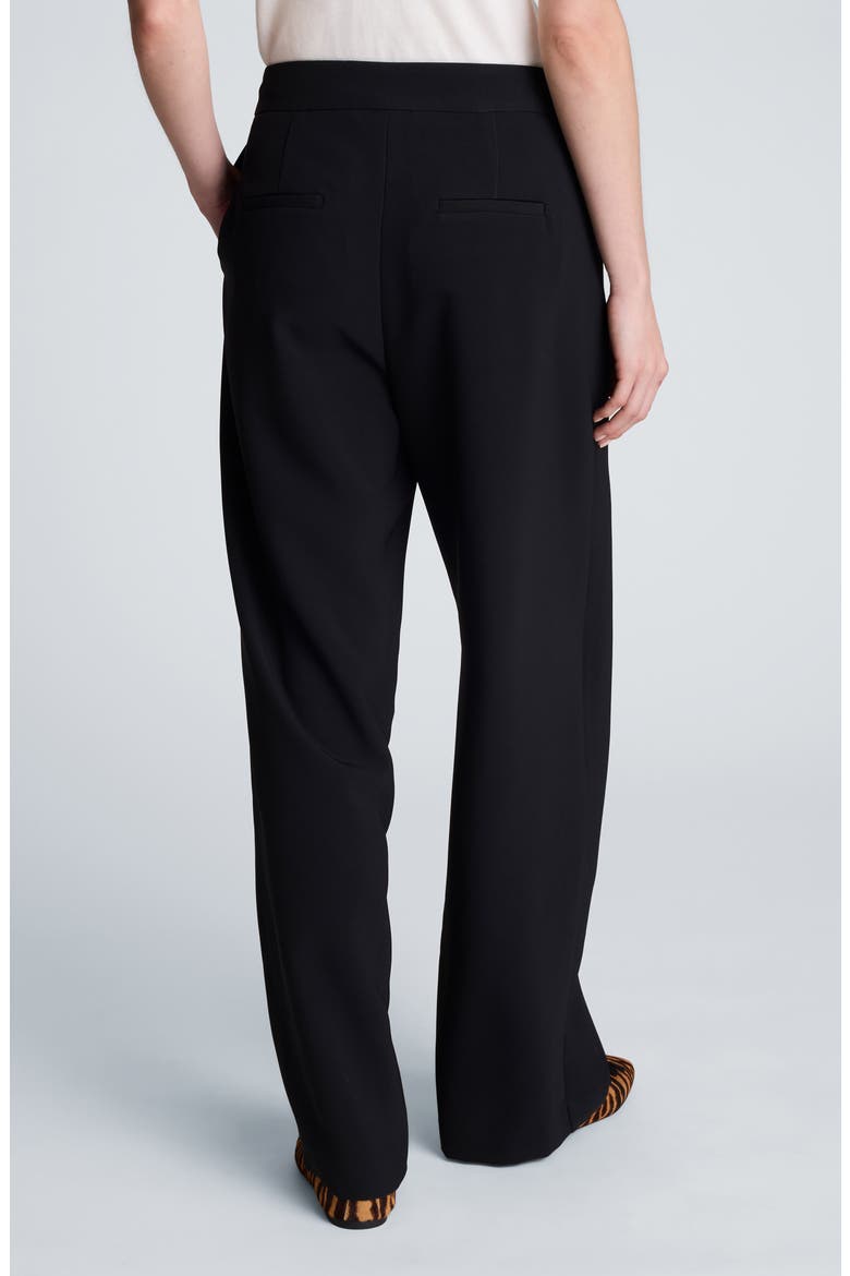 Asymmetrical Crossover Wide Leg Pants, Alternate, color, BLACK